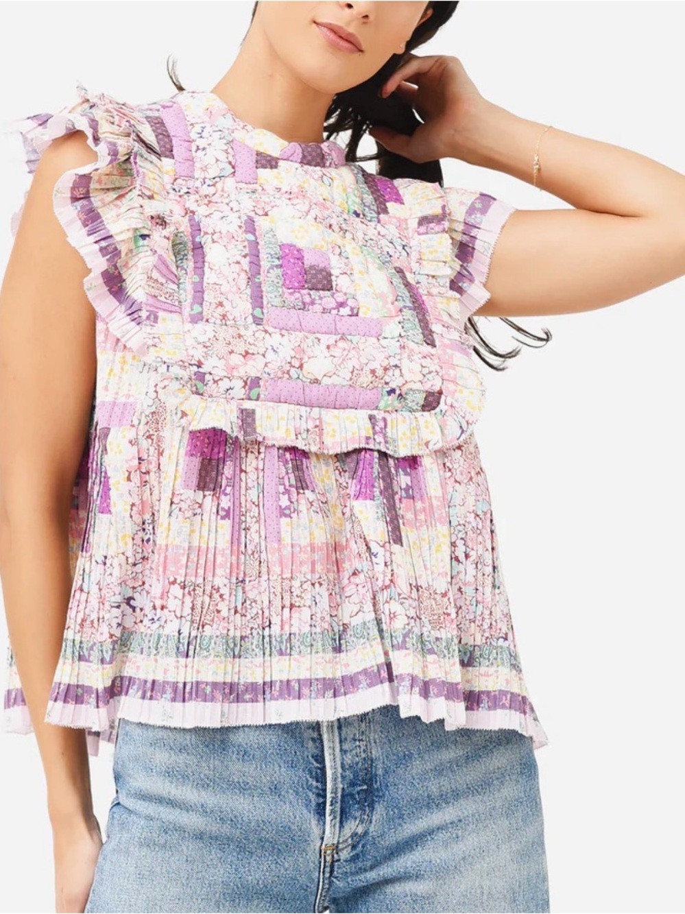 Sea New York Quilted Floral Top